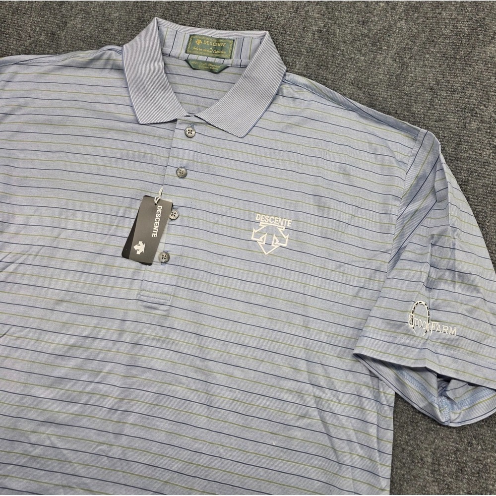VTG Descente International Double Mercerized Egyptian Cotton Polo Shirt -NEW - M